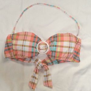 Victoria’s Secret Colorful Pastel Plaid Bikini Top